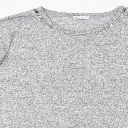 Womens UK Size L Papaya Grey Tunic Jumper