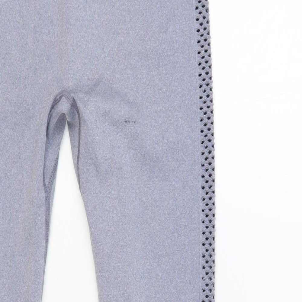 SheIn Womens Blue Striped Nylon Compression Leggings Size S L26 in Regular Pullover