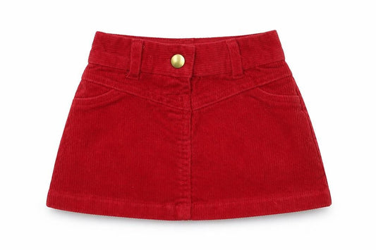 Dunnes Stores Baby Red Cotton A-Line Skirt Size 6-9 Months Snap