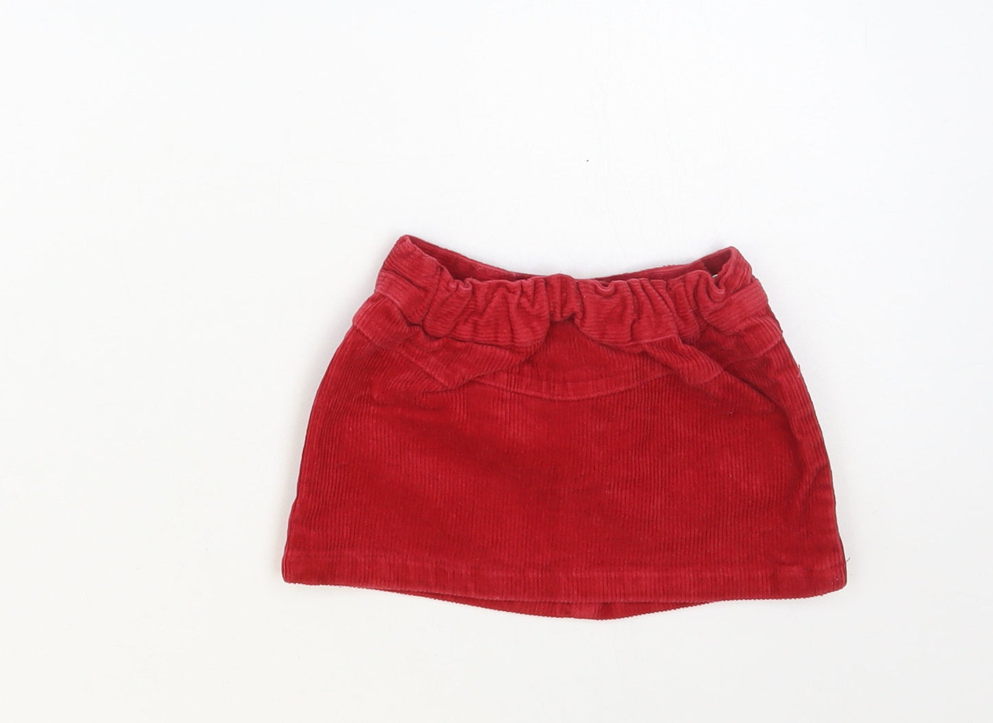 Dunnes Stores Baby Red Cotton A-Line Skirt Size 6-9 Months Snap