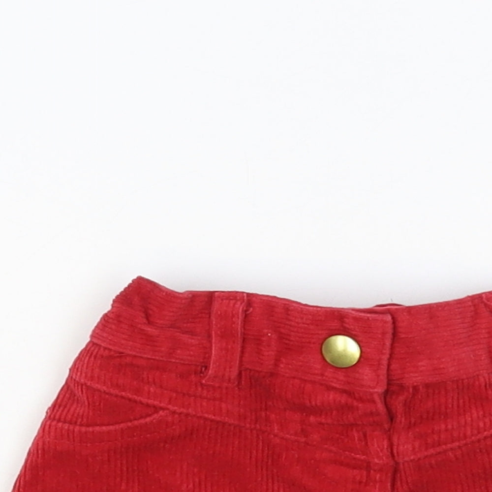 Dunnes Stores Baby Red Cotton A-Line Skirt Size 6-9 Months Snap