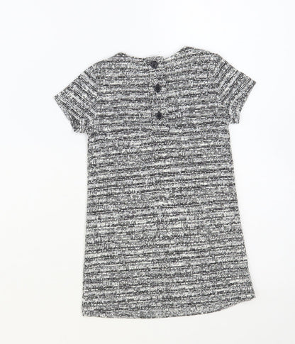 Primark Baby Grey Polyester A-Line Size 12-18 Months Collared Button