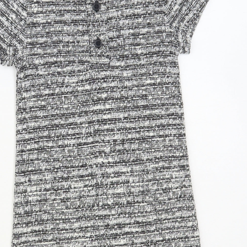 Primark Baby Grey Polyester A-Line Size 12-18 Months Collared Button