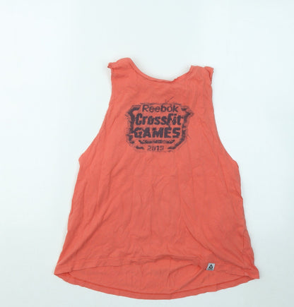 Womens UK Size S Reebok Orange Basic Tank