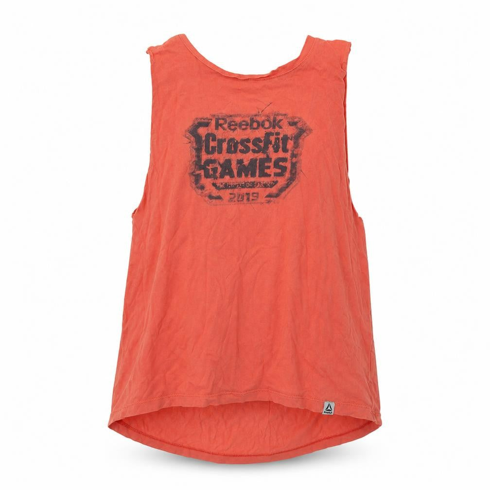 Womens UK Size S Reebok Orange Basic Tank