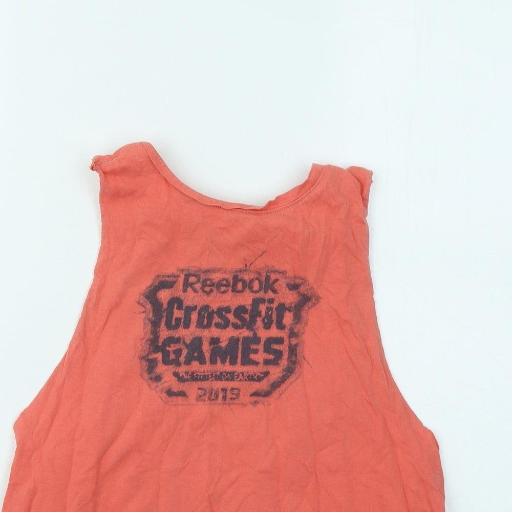 Womens UK Size S Reebok Orange Basic Tank