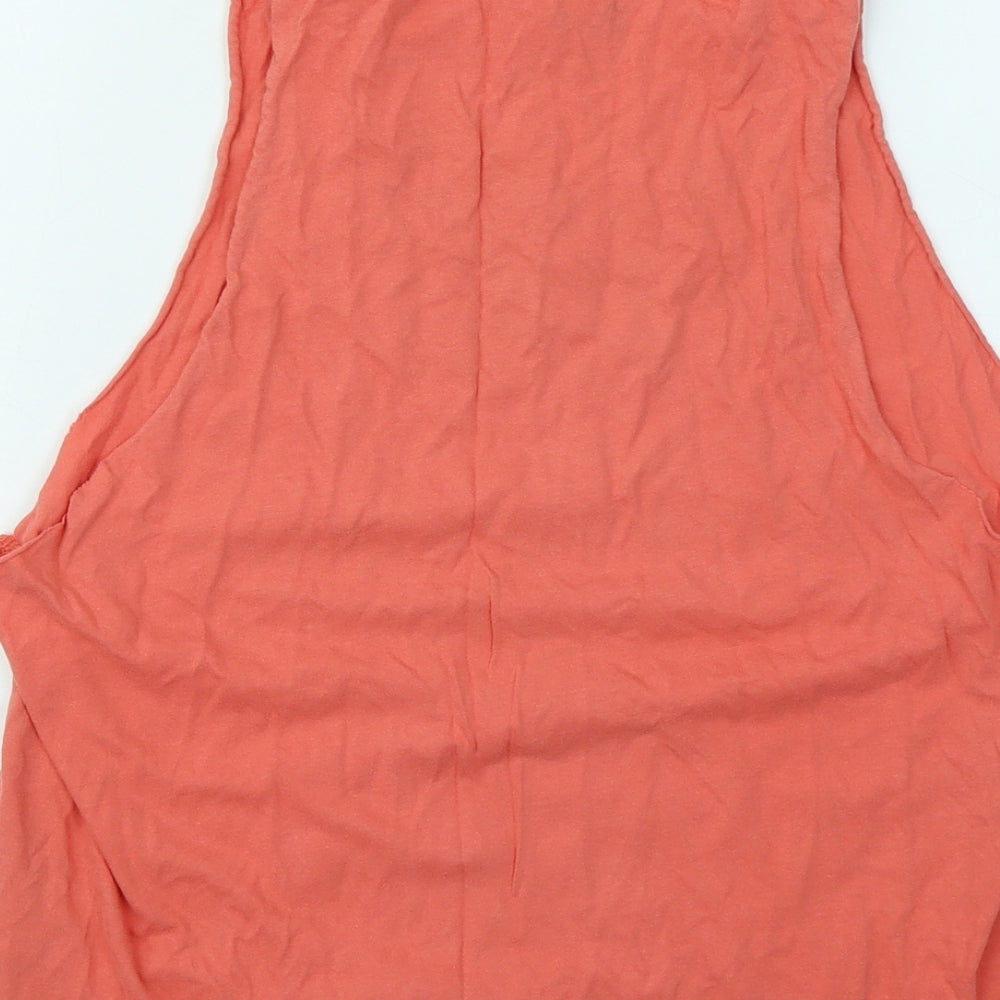Womens UK Size S Reebok Orange Basic Tank