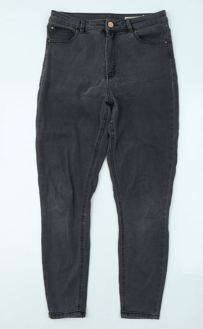 ASOS Mens Grey Cotton Skinny Jeans Size 30 in L32 in Regular Zip