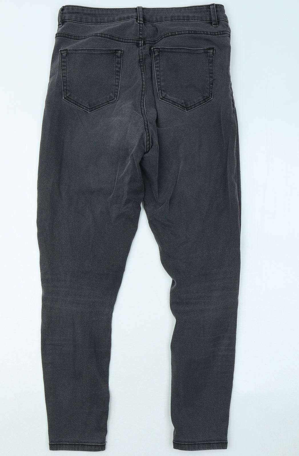 ASOS Mens Grey Cotton Skinny Jeans Size 30 in L32 in Regular Zip