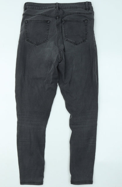 ASOS Mens Grey Cotton Skinny Jeans Size 30 in L32 in Regular Zip