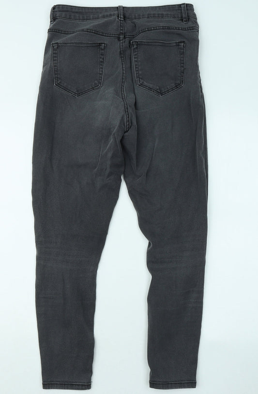 ASOS Mens Grey Cotton Skinny Jeans Size 30 in L32 in Regular Zip