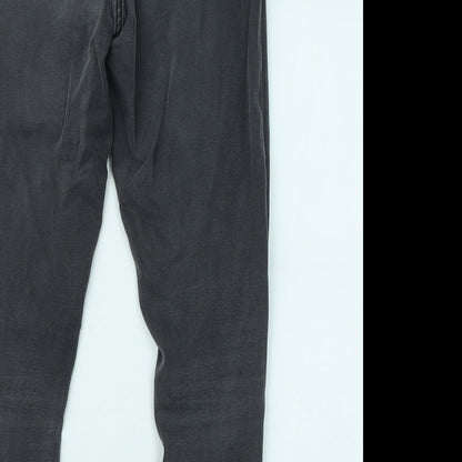 ASOS Mens Grey Cotton Skinny Jeans Size 30 in L32 in Regular Zip