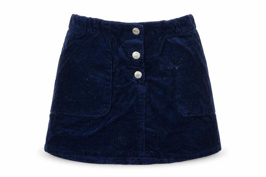 Denim & Co. Girls Blue Cotton A-Line Skirt Size 5-6 Years Regular Snap