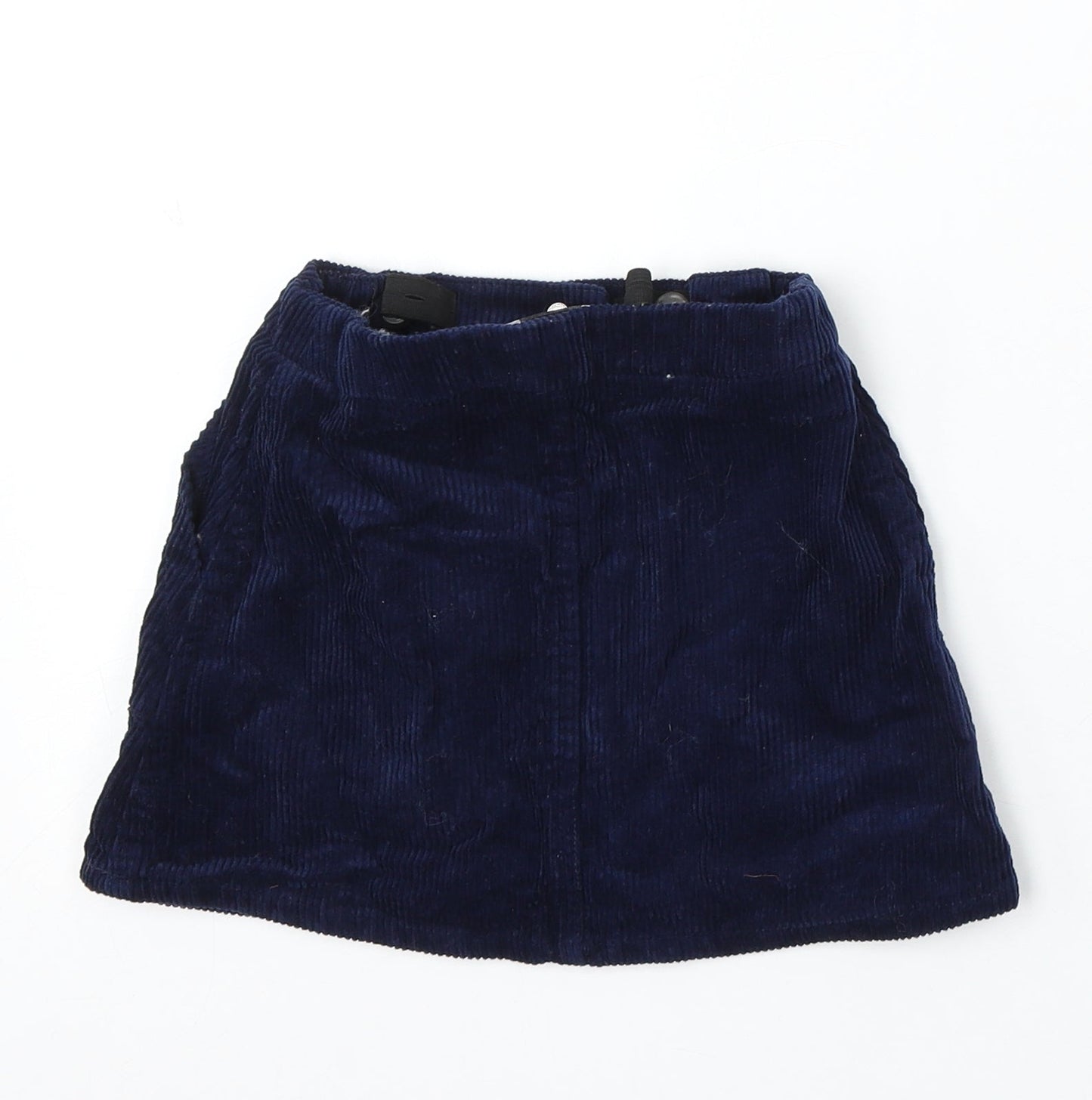 Denim & Co. Girls Blue Cotton A-Line Skirt Size 5-6 Years Regular Snap