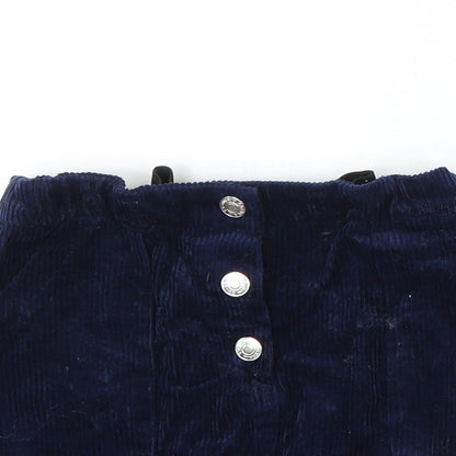 Denim & Co. Girls Blue Cotton A-Line Skirt Size 5-6 Years Regular Snap
