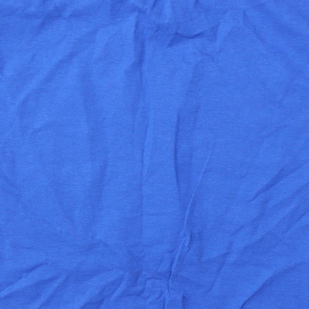 Fruit of the Loom Boys Blue Cotton Basic T-Shirt Size 3-4 Years Round Neck - Rangers FC