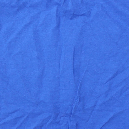 Fruit of the Loom Boys Blue Cotton Basic T-Shirt Size 3-4 Years Round Neck - Rangers FC