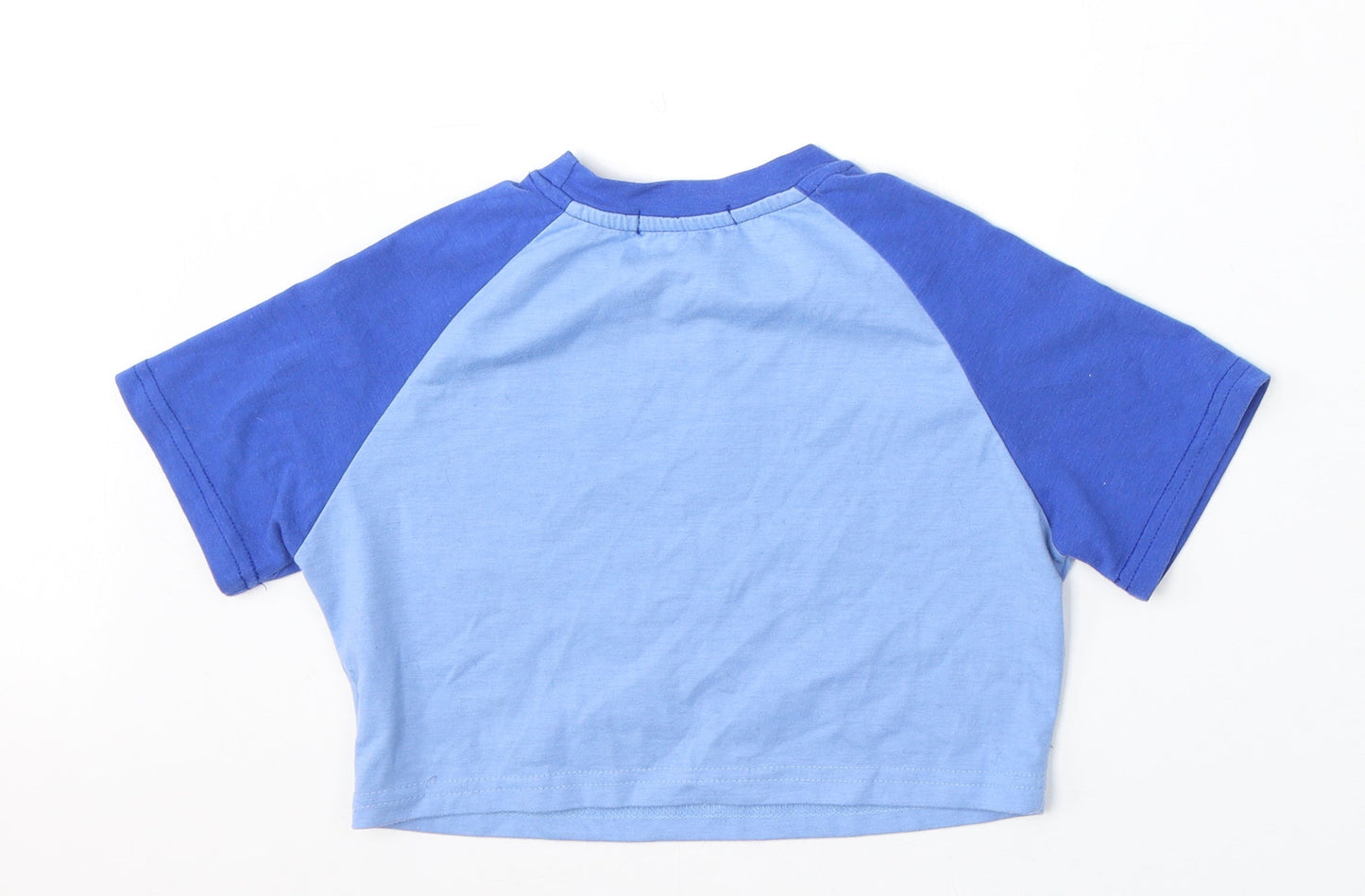 SheIn Womens Blue Polyester Basic T-Shirt Size XS Round Neck - It's My World