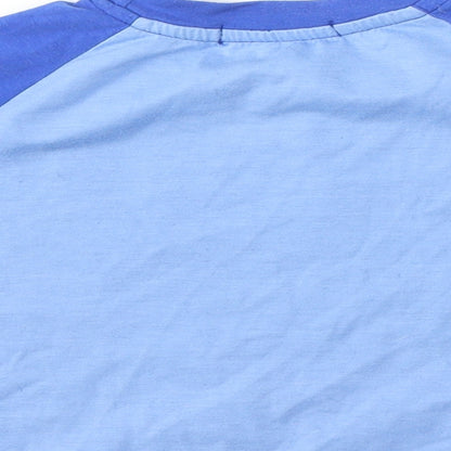 SheIn Womens Blue Polyester Basic T-Shirt Size XS Round Neck - It's My World