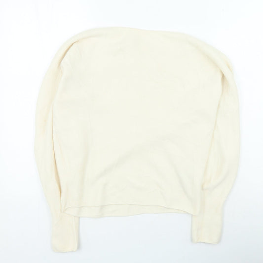 Womens UK Size S Preworn Beige Pullover Jumper
