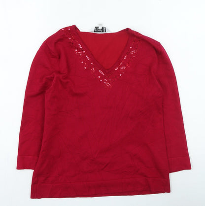 Womens UK Size 10 TIGI Red Pullover Jumper