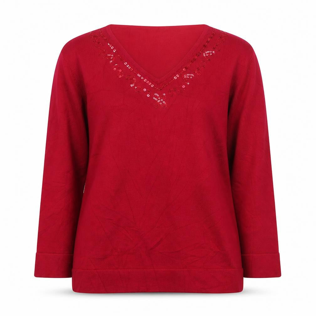 Womens UK Size 10 TIGI Red Pullover Jumper
