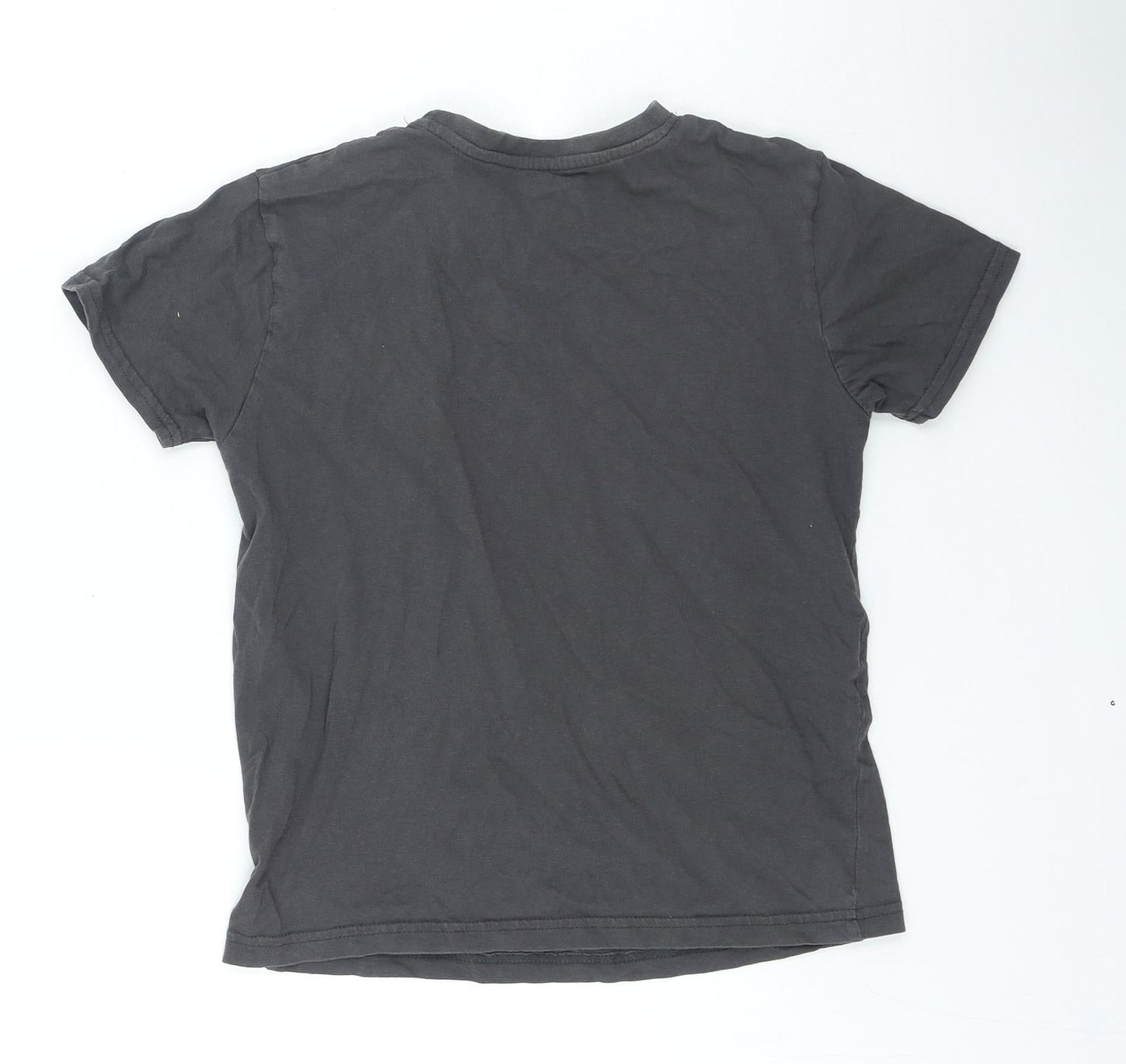 Primark Boys Grey Cotton Basic Casual Size 9-10 Years Round Neck Pullover - LA