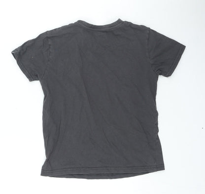 Primark Boys Grey Cotton Basic Casual Size 9-10 Years Round Neck Pullover - LA