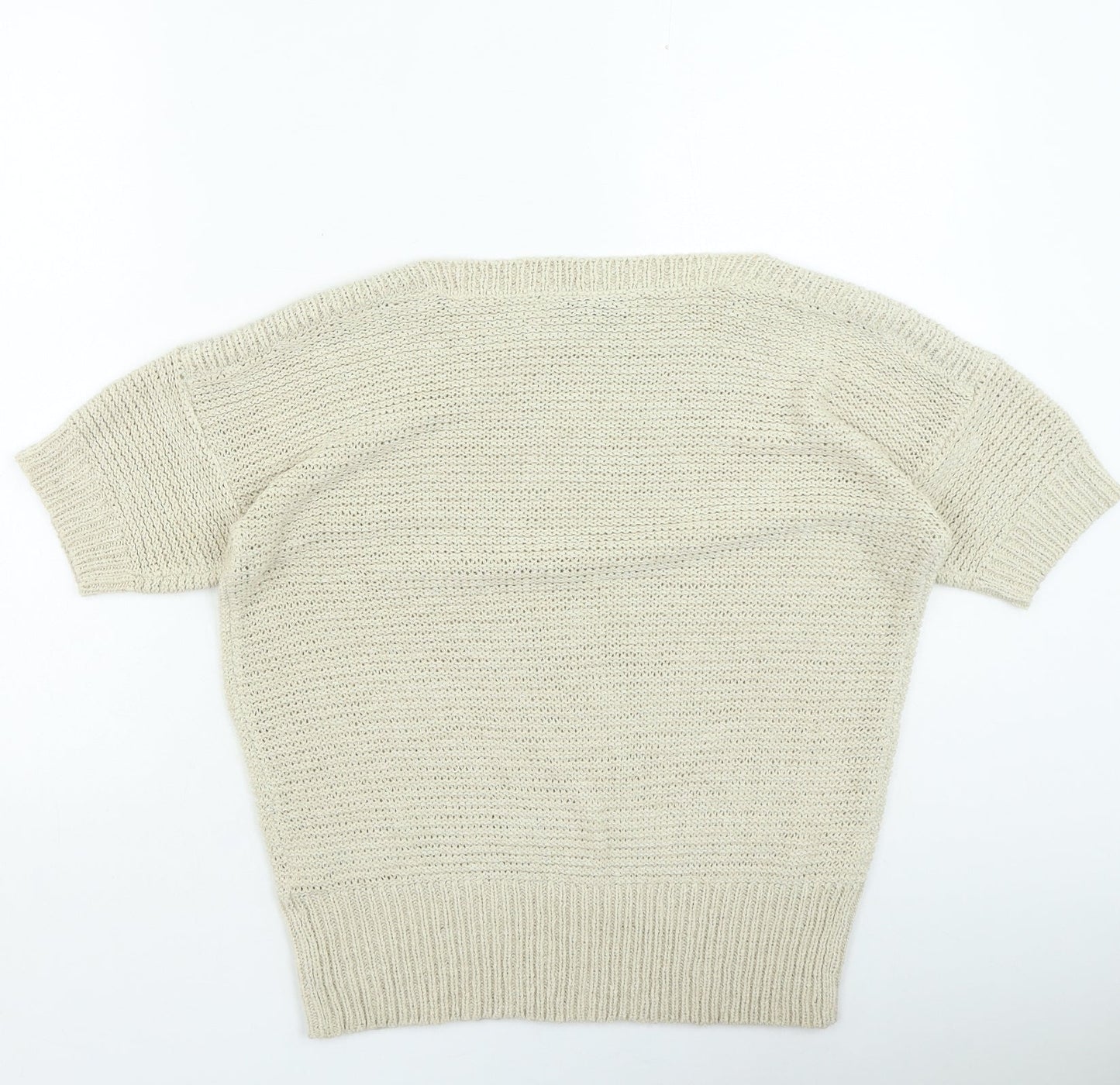 Wallis Womens Beige Round Neck Acrylic Pullover Jumper Size S