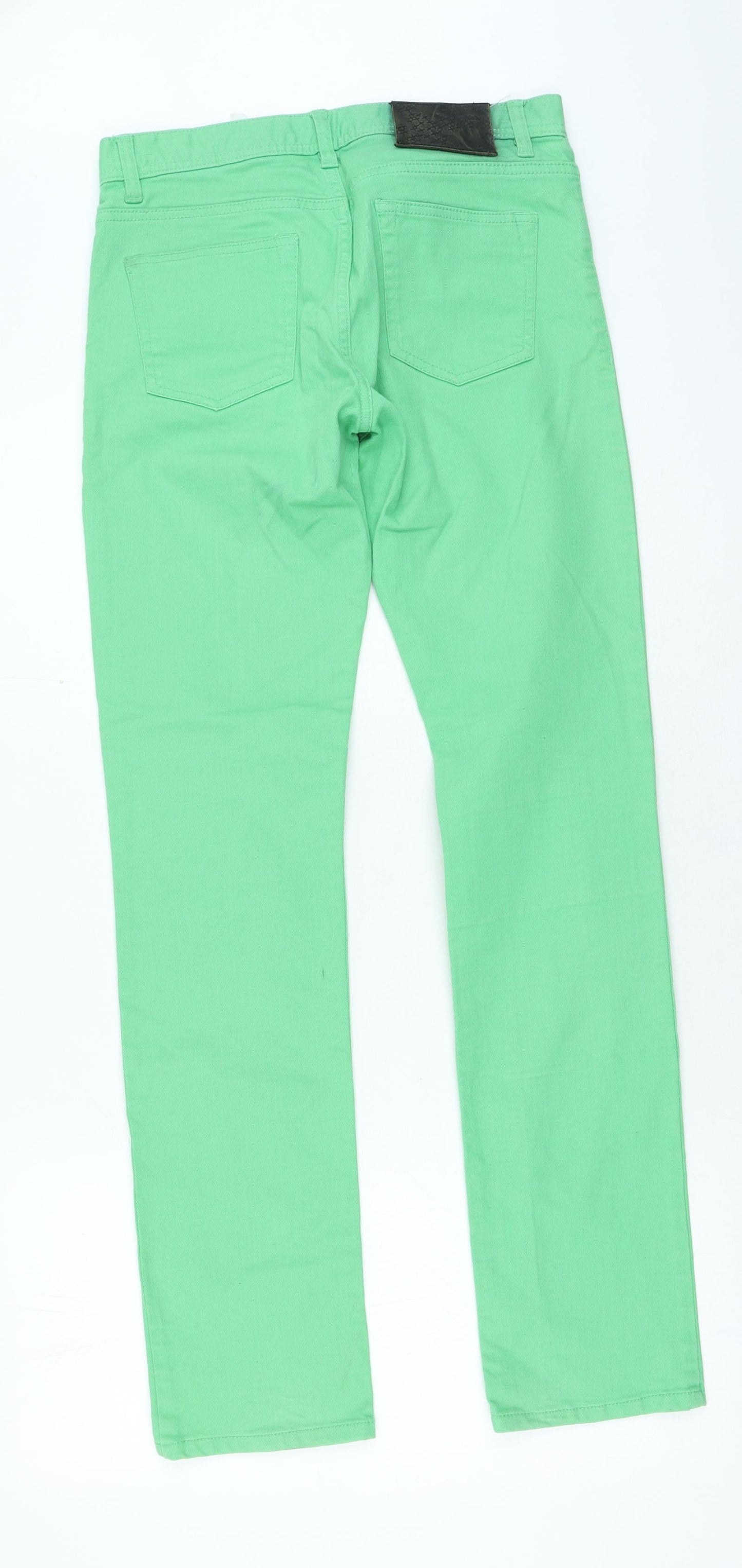 Womens UK Size 32 in Preworn Regular Fit Straight Green Jeans