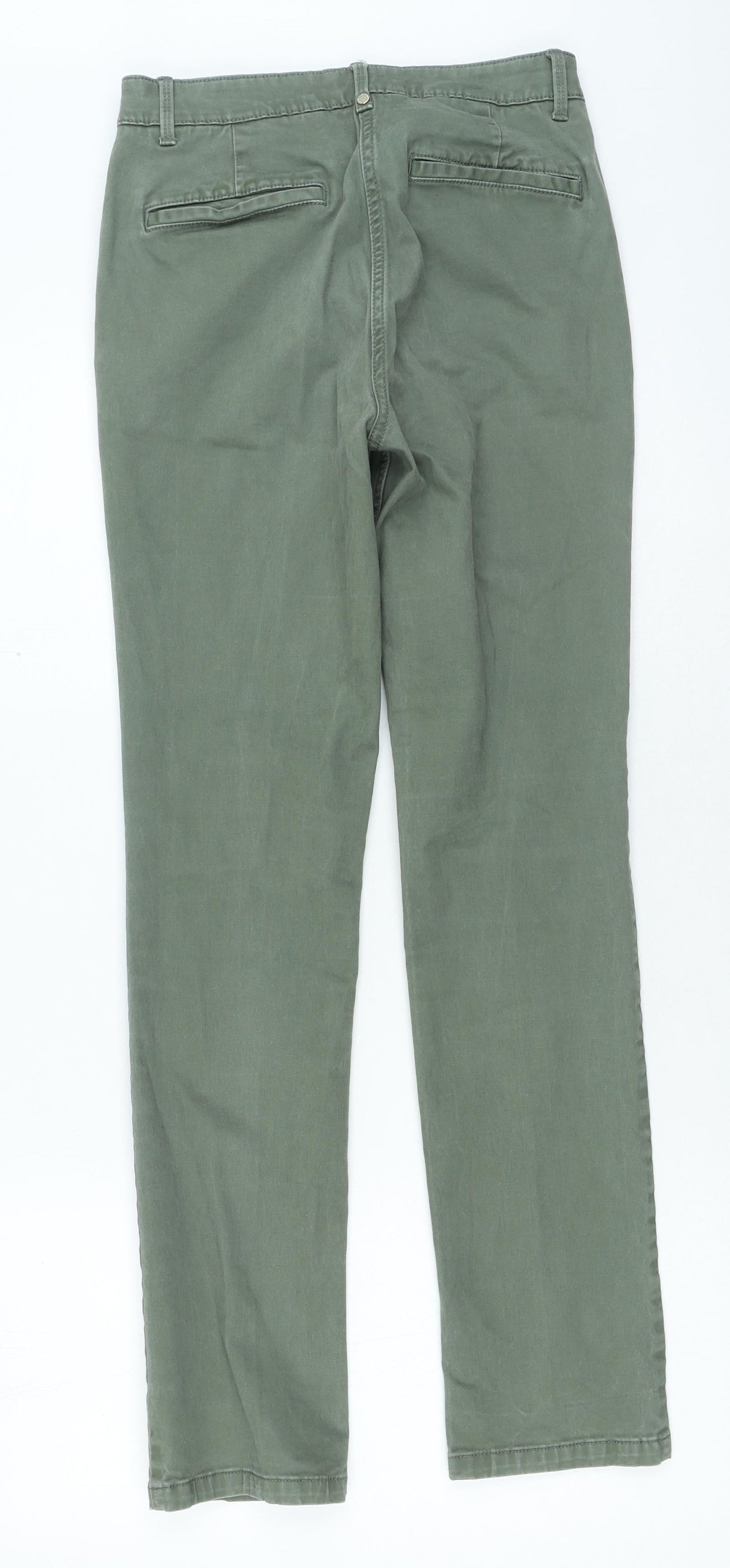 Per Una Womens Green Cotton Skinny Jeans Size 8 L26 in Regular Zip