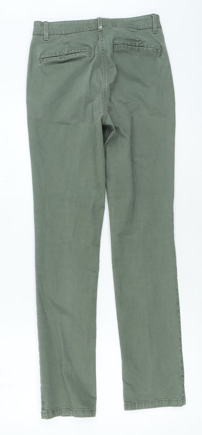 Per Una Womens Green Cotton Skinny Jeans Size 8 L26 in Regular Zip