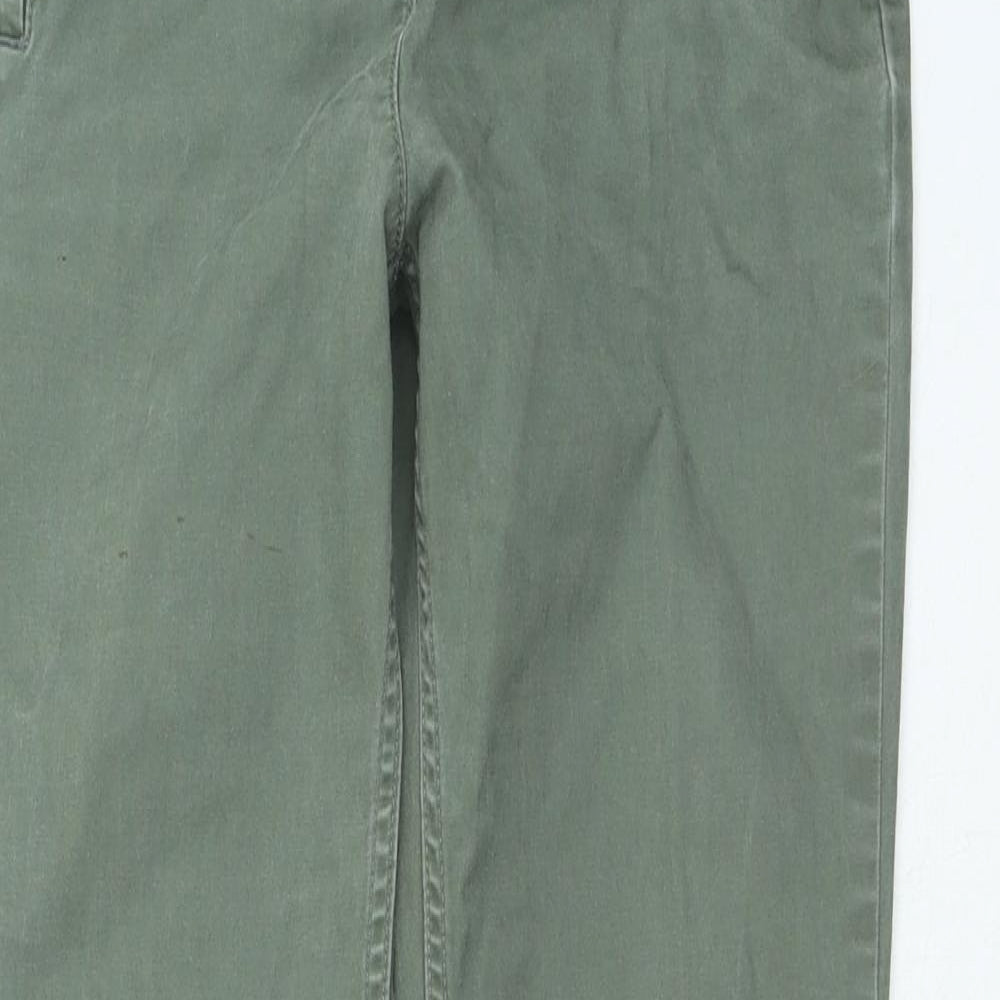 Per Una Womens Green Cotton Skinny Jeans Size 8 L26 in Regular Zip