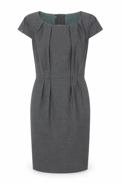 Glamorous Womens Grey Polyester Bodycon Size 10 Round Neck Button