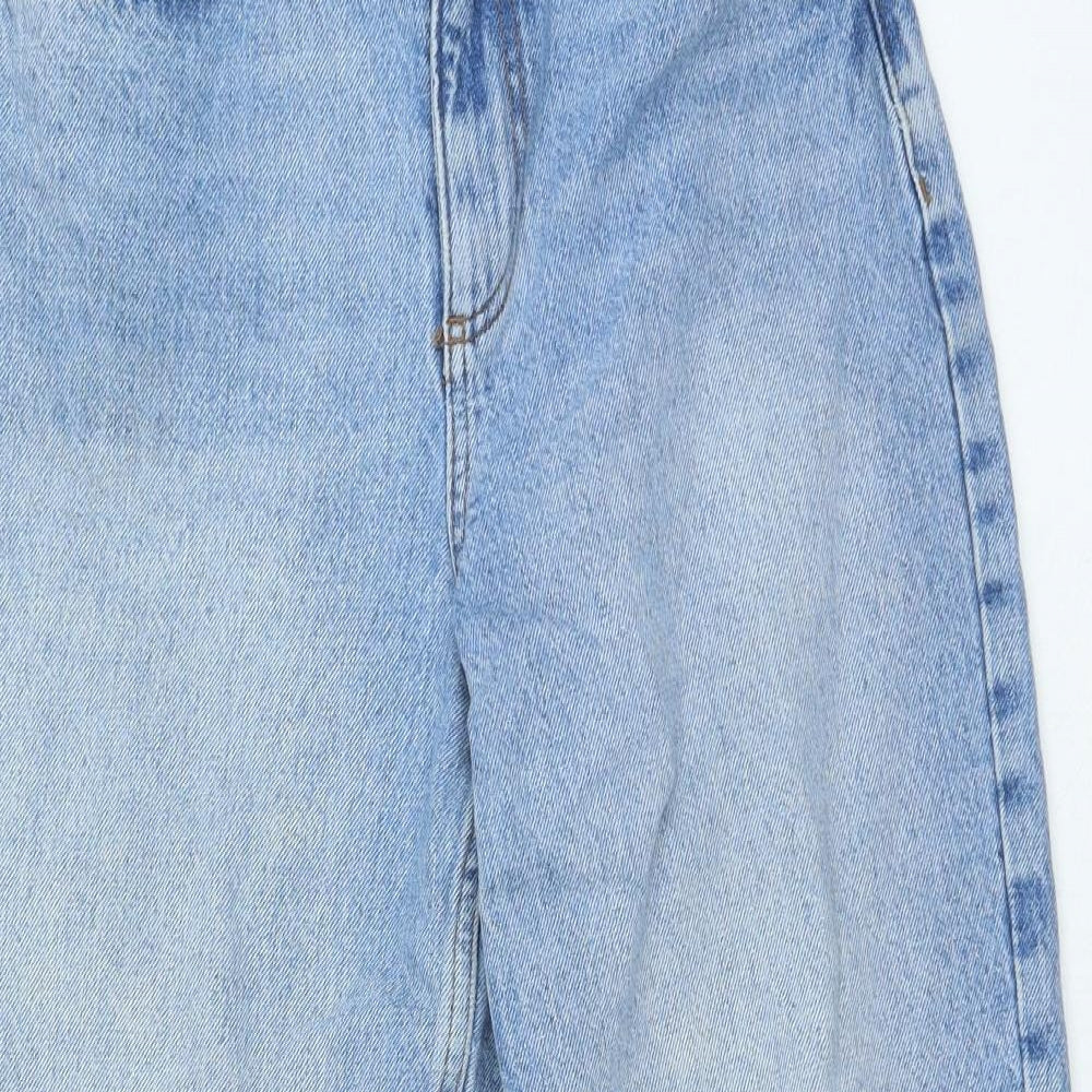 ASOS Womens Blue Cotton Straight Jeans Size 26 in L26 in Regular Zip