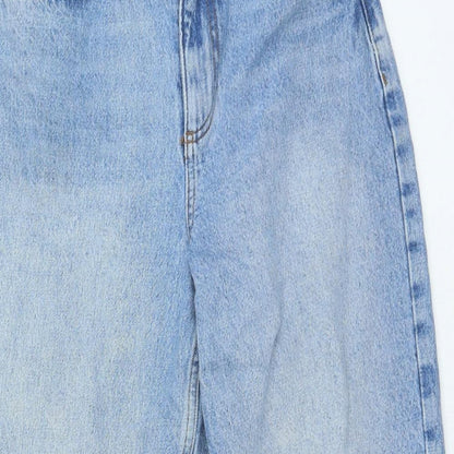 ASOS Womens Blue Cotton Straight Jeans Size 26 in L26 in Regular Zip