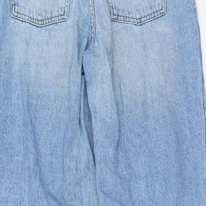 ASOS Womens Blue Cotton Straight Jeans Size 26 in L26 in Regular Zip
