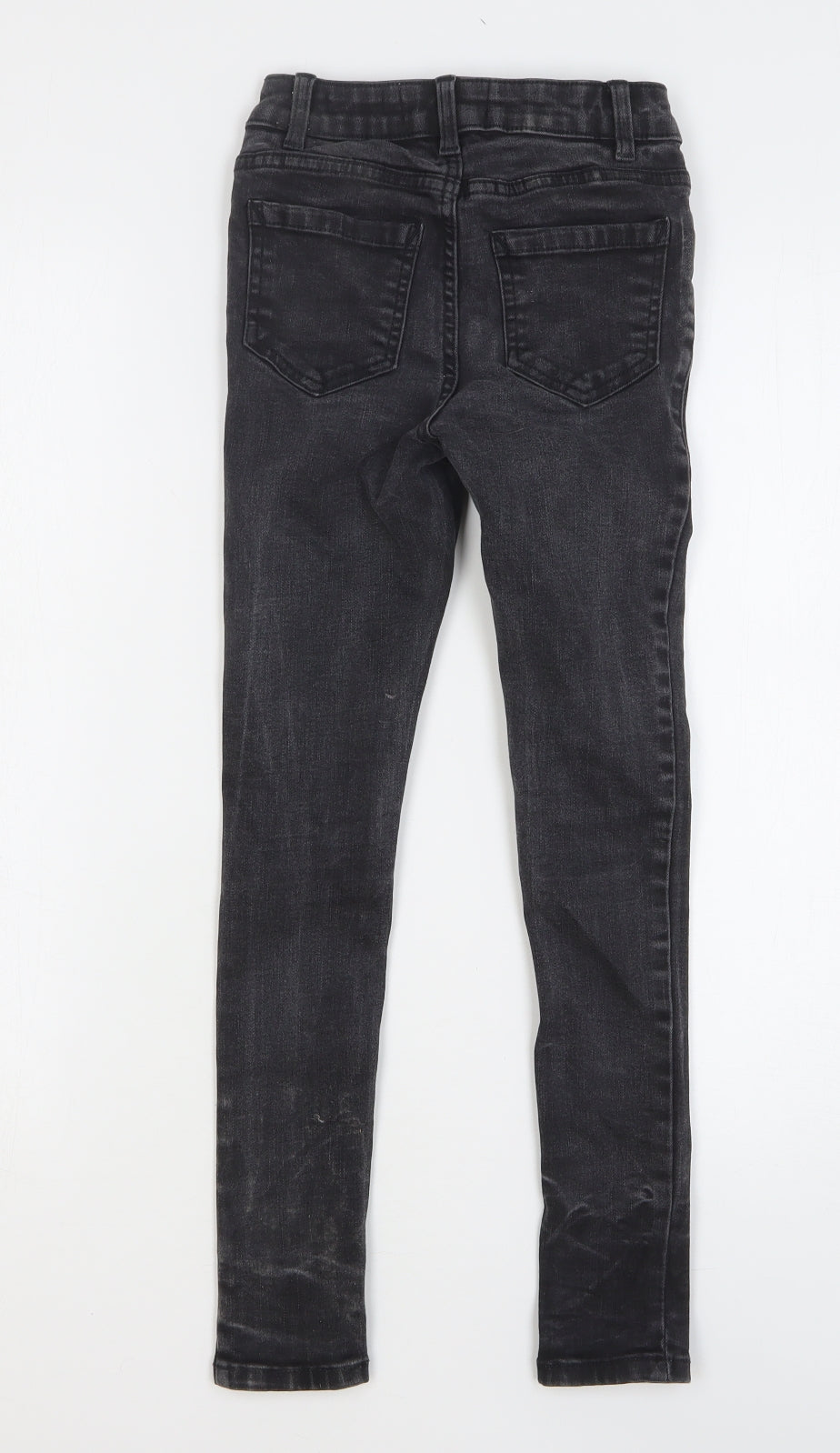 New Look Girls Black Cotton Skinny Jeans Size 9 Years Regular Button
