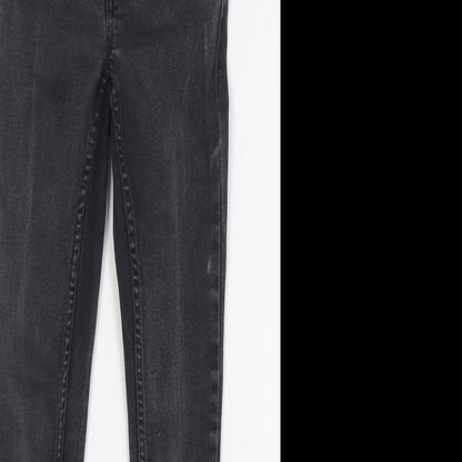 New Look Girls Black Cotton Skinny Jeans Size 9 Years Regular Button