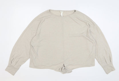 Womens UK Size M H&M Beige Pullover Jumper