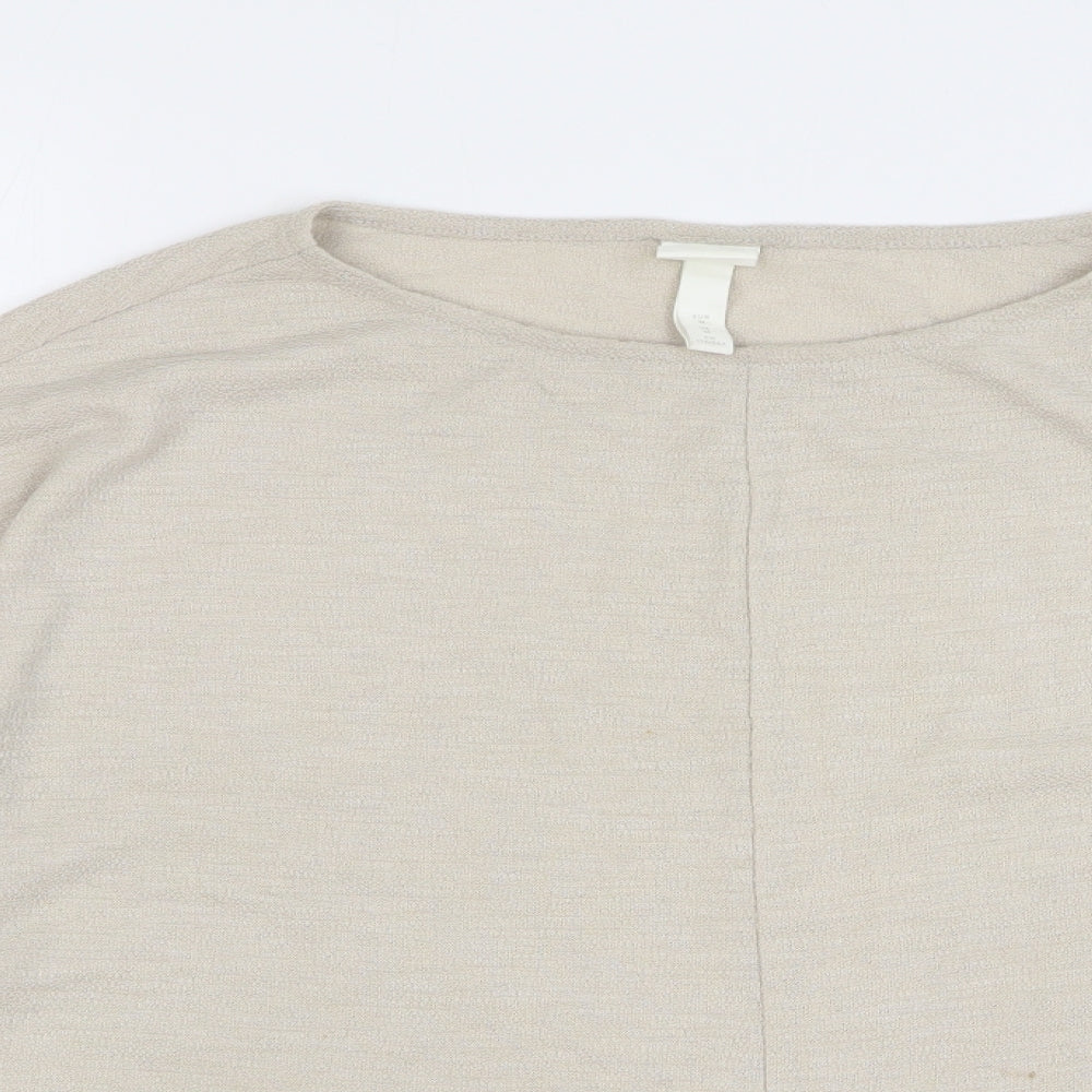 Womens UK Size M H&M Beige Pullover Jumper