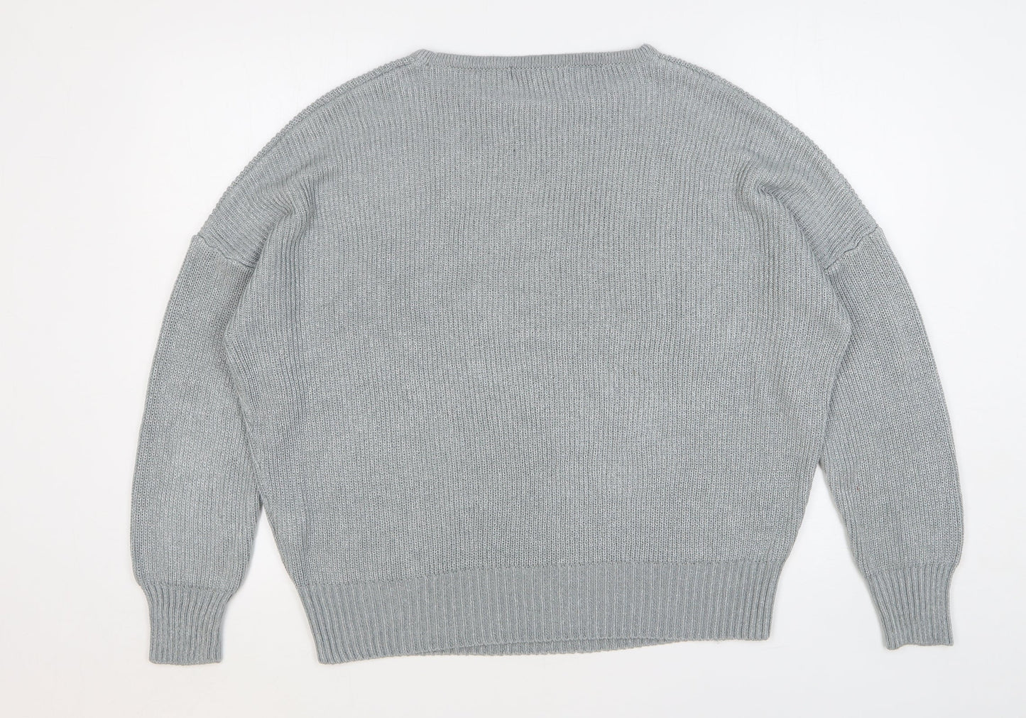 Womens UK Size 16 Marks and Spencer Silver Pullover Jumper