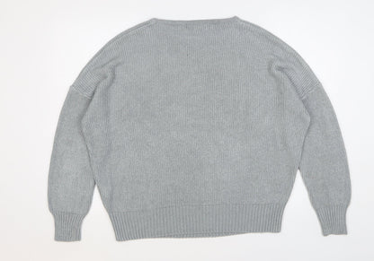Womens UK Size 16 Marks and Spencer Silver Pullover Jumper