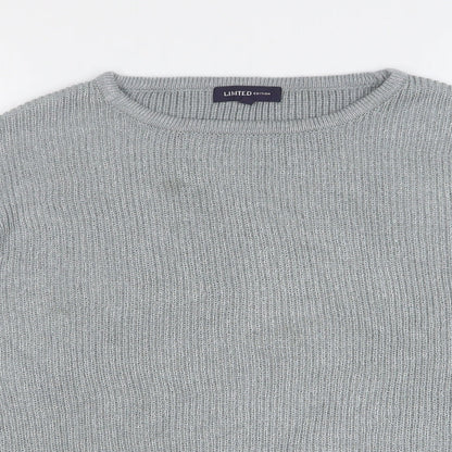 Womens UK Size 16 Marks and Spencer Silver Pullover Jumper