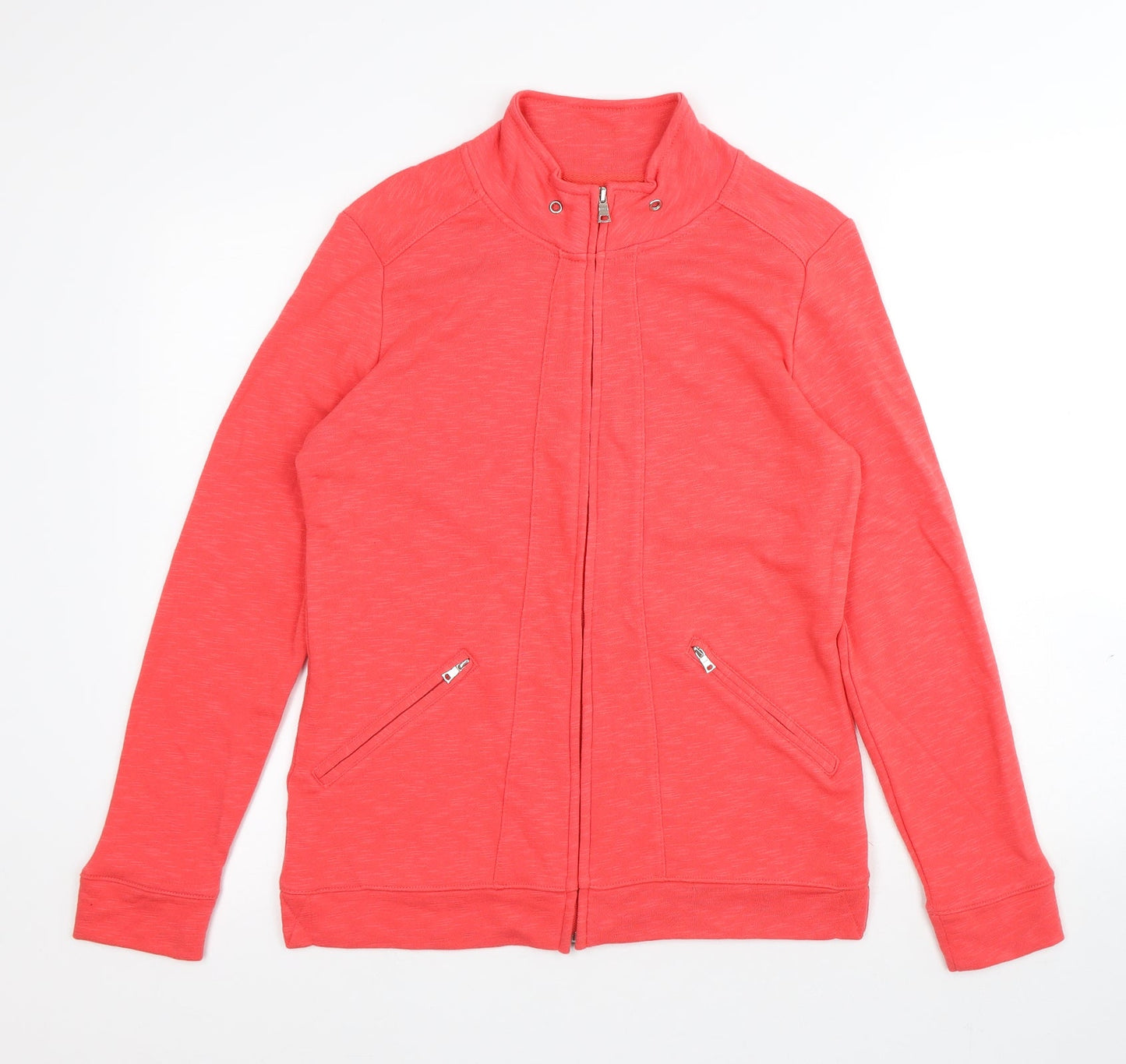 Croft & Barrow Womens Pink Cotton Full Zip Hoodie Size S Zip