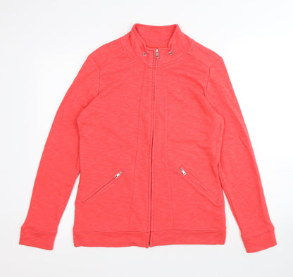 Croft & Barrow Womens Pink Cotton Full Zip Hoodie Size S Zip