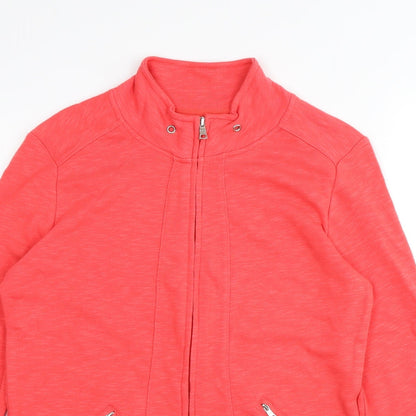 Croft & Barrow Womens Pink Cotton Full Zip Hoodie Size S Zip