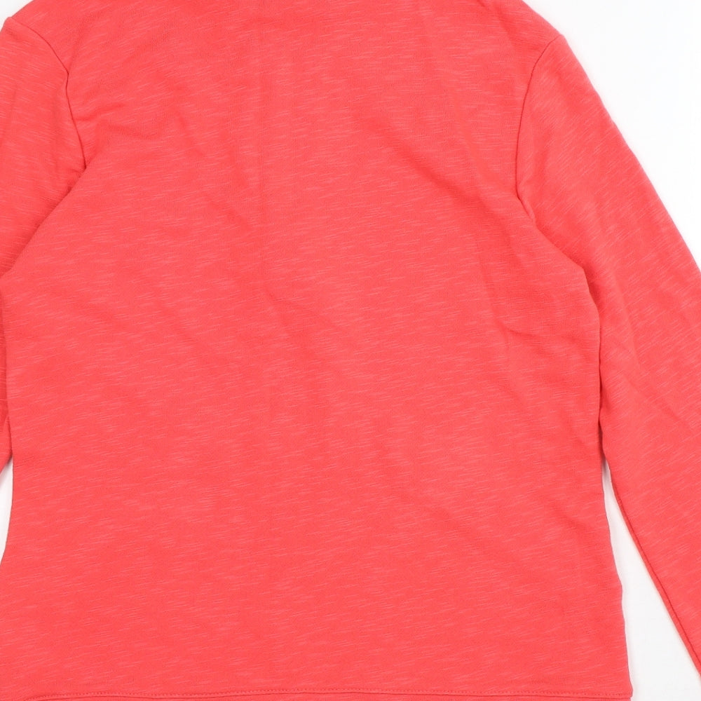 Croft & Barrow Womens Pink Cotton Full Zip Hoodie Size S Zip