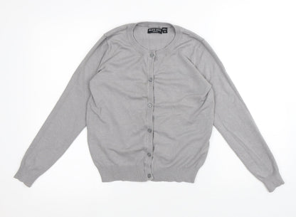 Womens UK Size M Brave Soul Grey Cardigan Jumper