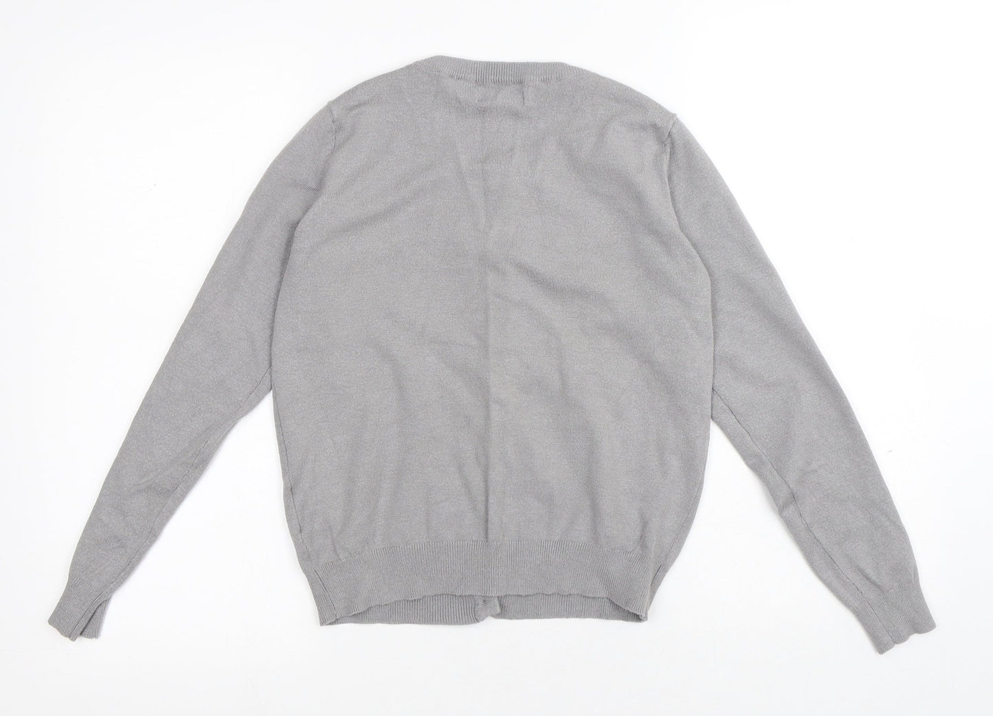 Womens UK Size M Brave Soul Grey Cardigan Jumper